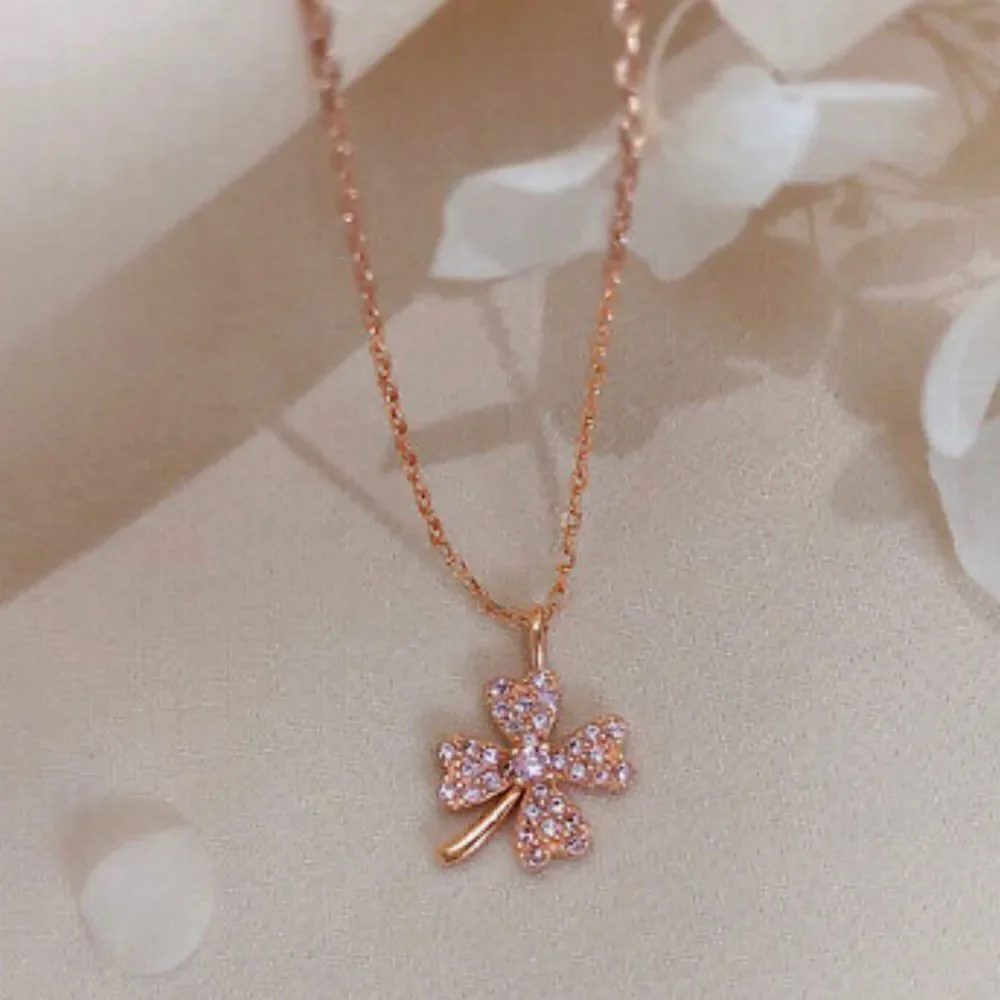 The Lucky Charm Pendant necklace in 18k rose gold over silver